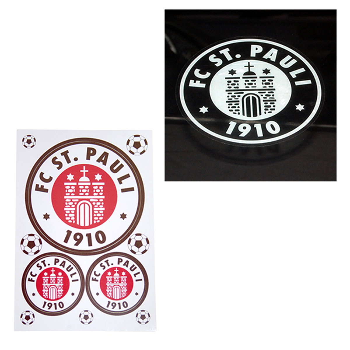 FC St. Pauli - Aufkleber Set Logo (4 Stück)