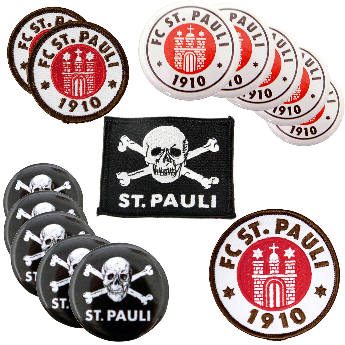 FC St. Pauli - Fanset Patches & Buttons