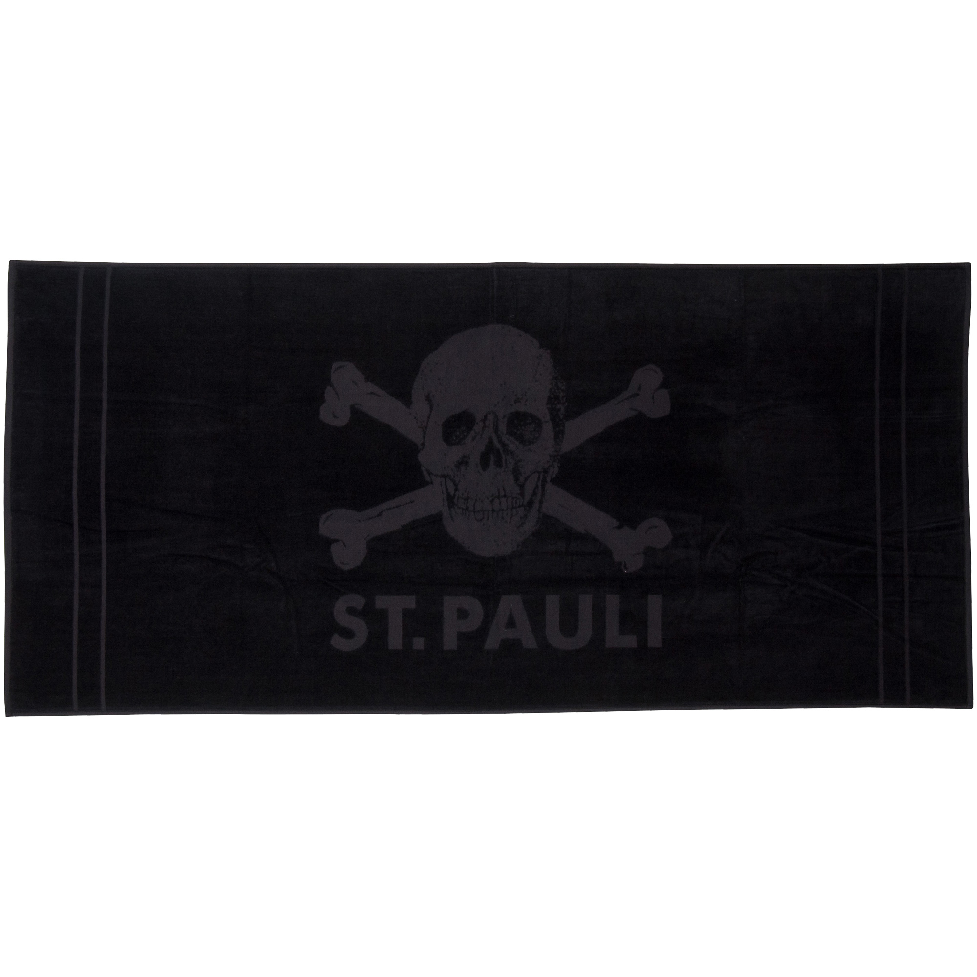 FC St. Pauli - Badehandtuch Totenkopf  GOTS - schwarz