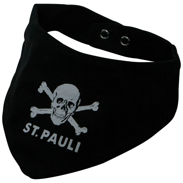 FC St. Pauli - Baby Dreieckstuch Totenkopf - schwarz