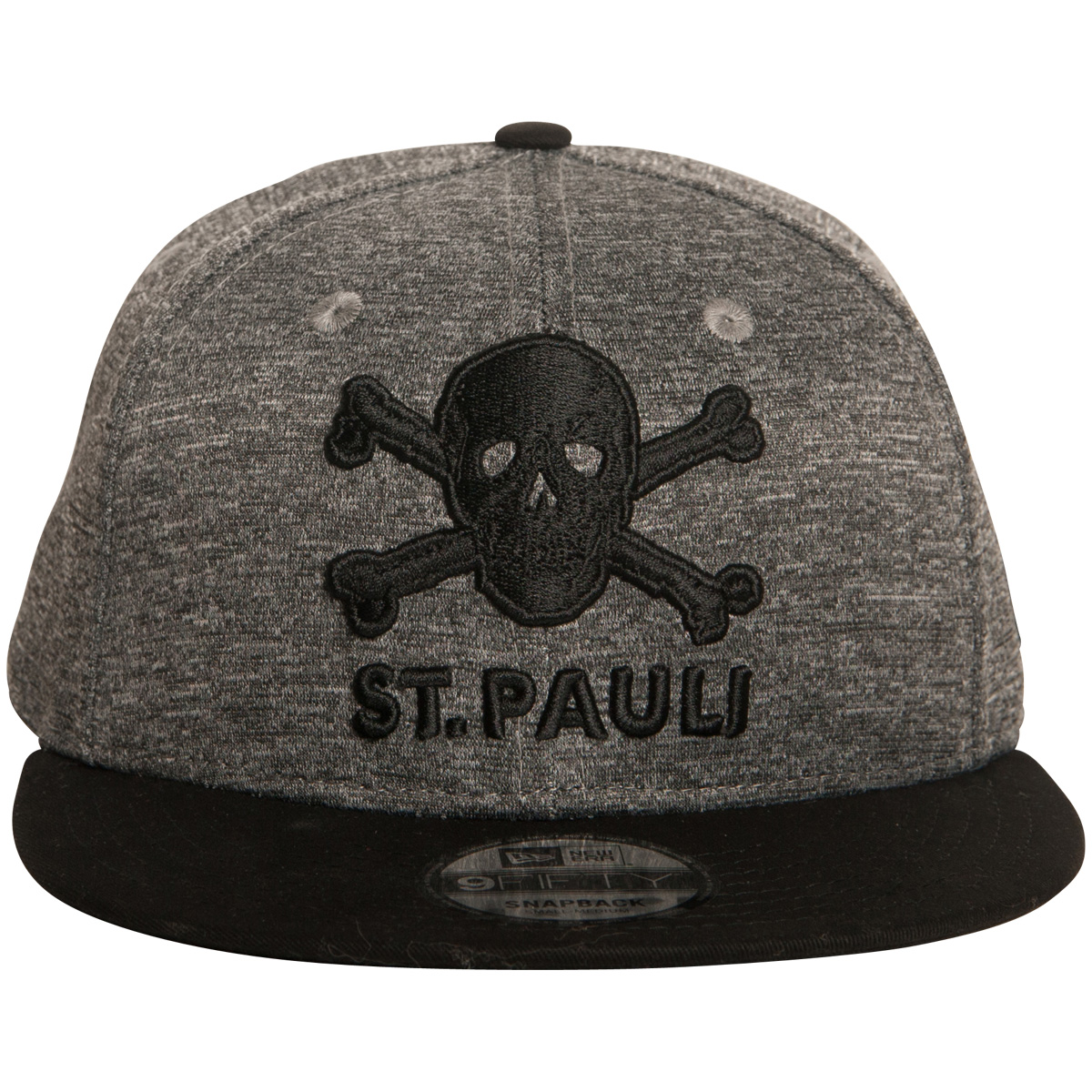 FC St. Pauli - Kappe 9fifty Snapback Totenkopf - grau-schwarz