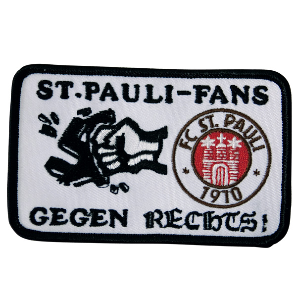 FC St. Pauli - Aufnäher Gegen Rechts - weiß