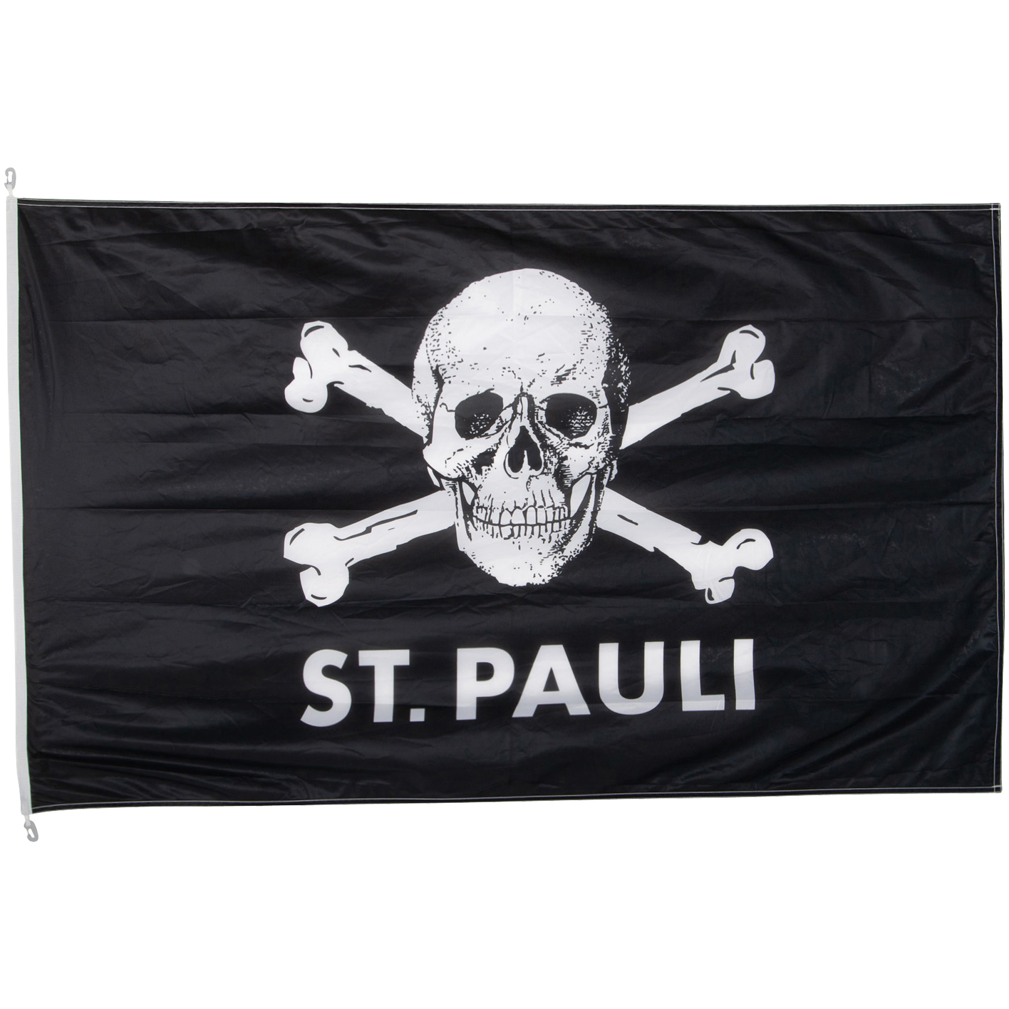 FC St. Pauli - Hissfahne Totenkopf - 150x250 cm - schwarz