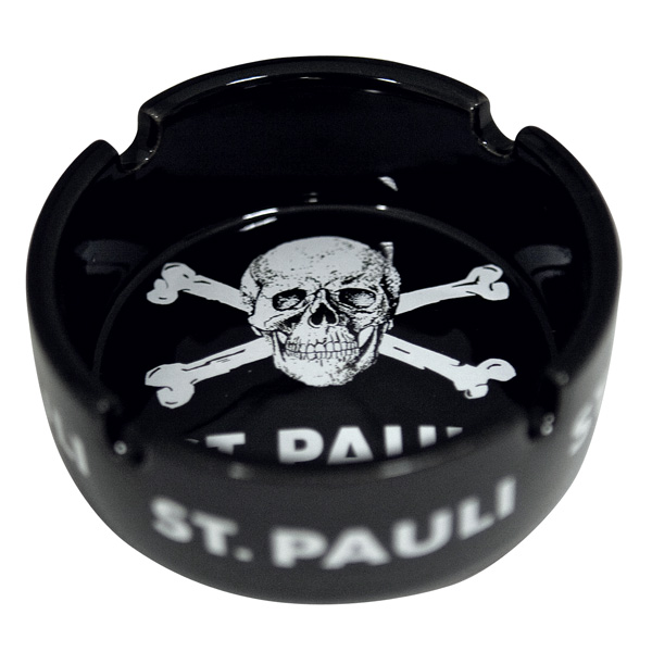 FC St. Pauli - Aschenbecher Totenkopf - schwarz