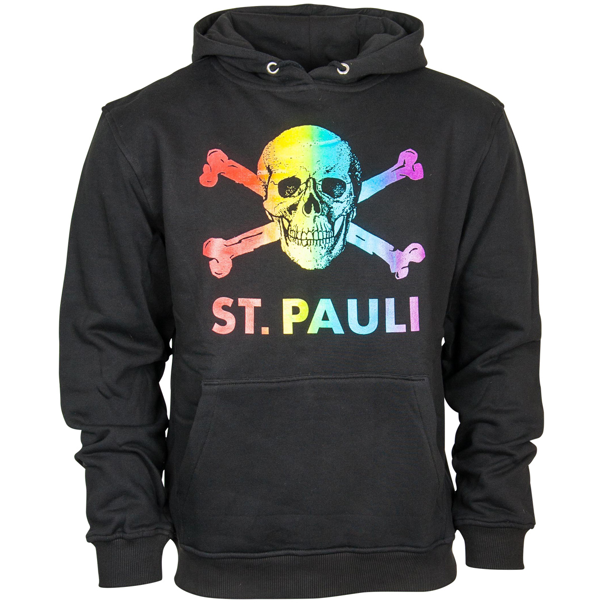 FC St. Pauli - Kapuzenpullover Regenbogen - schwarz