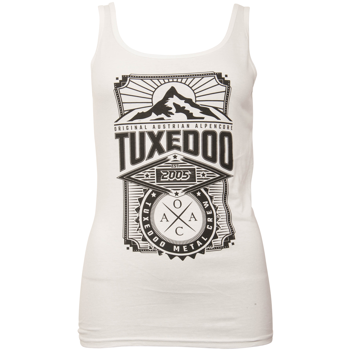 tuXedoo - Girlie Tanktop Berg - weiß