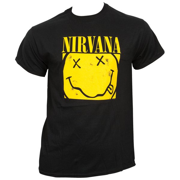 Nirvana - T-Shirt Box Smiley - schwarz