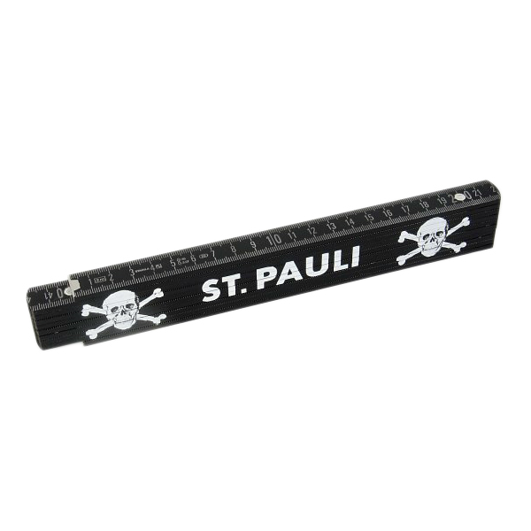 FC St. Pauli - Zollstock Totenkopf - schwarz