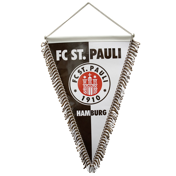 FC St. Pauli - Wimpel Logo Liga - braun/weiß