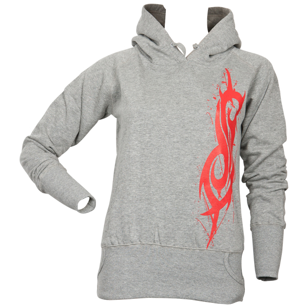 Slipknot - Girlie Kapuzenpullover Tribal - grau meliert