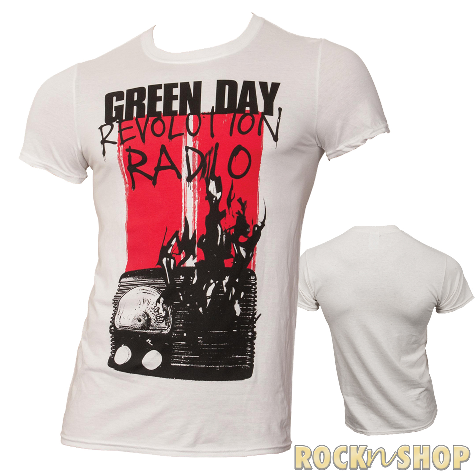 Green Day - T-Shirt Radio Combustion - weiß