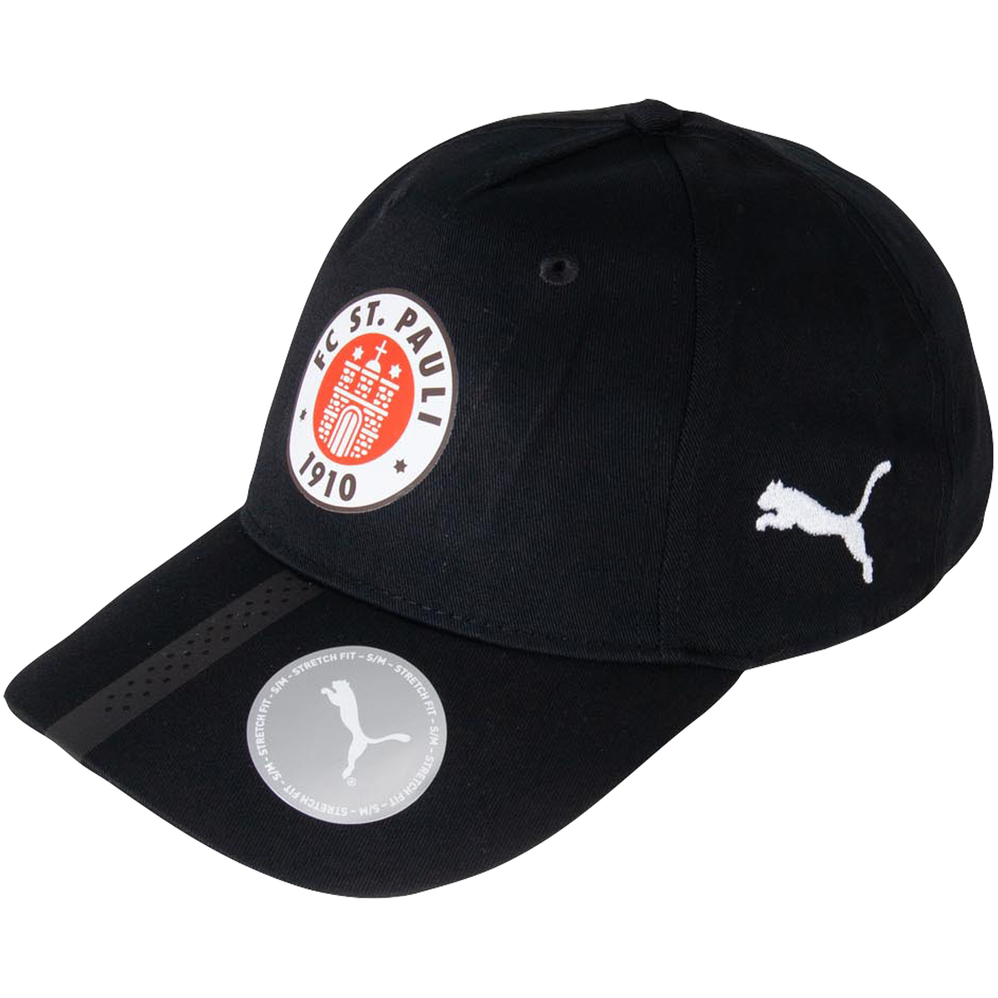 FC St. Pauli PUMA Cap mit Logo Größenverstellbar in schwarz