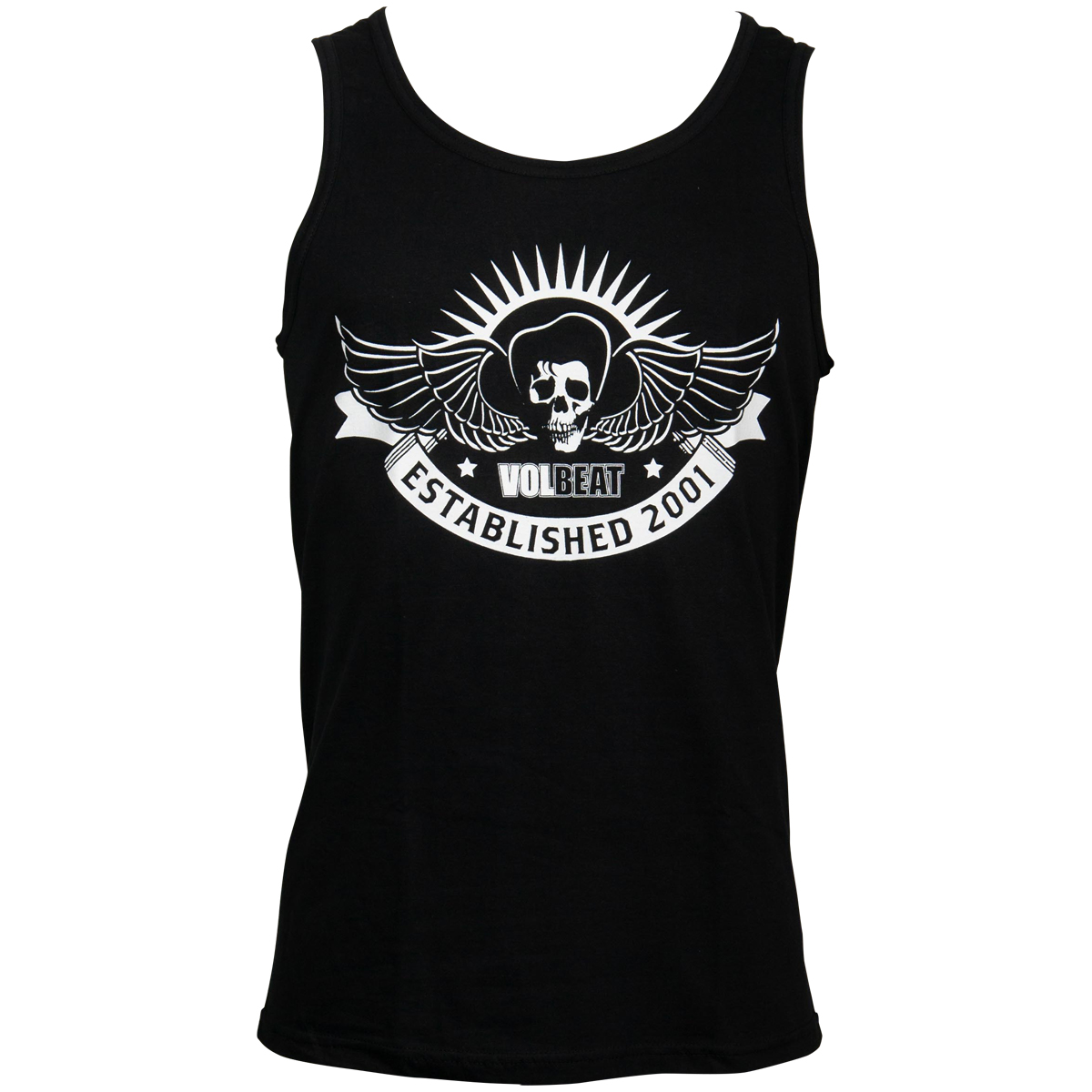 Volbeat - T-Shirt Tank Top Skullwing Ribbon - schwarz