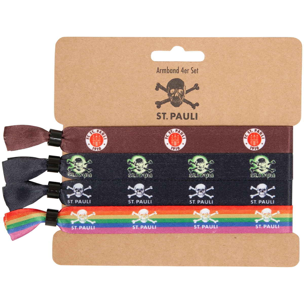 FC St. Pauli - Armband 4er Set - Totenkopf und Logo