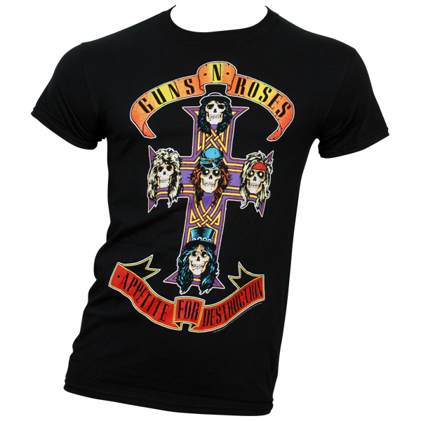 Guns N Roses - T-Shirt Appetite For Destruction - schwarz