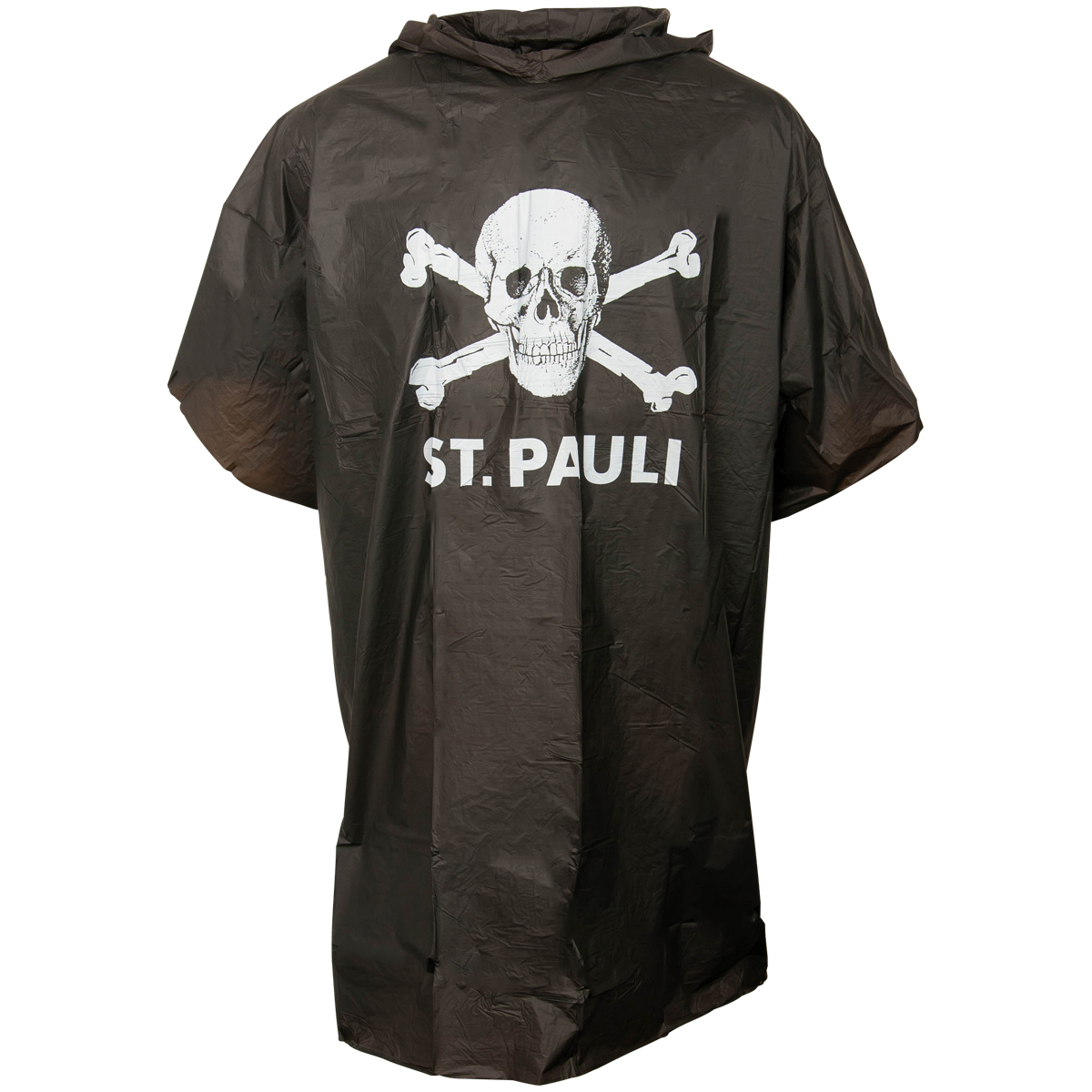 FC St. Pauli - Regenponcho Totenkopf Eco - schwarz