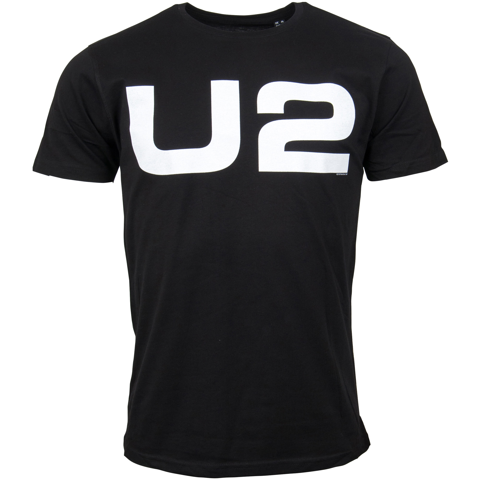 U2 - T-Shirt White Logo - schwarz