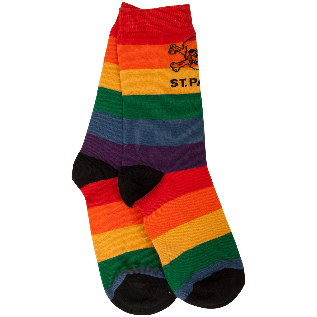 FC St. Pauli - Socken Regenbogen mit Totenkopf