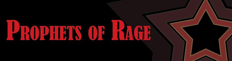 Prophets of Rage Banner für die Metal Band. Sternlogo auf der rechten Seite