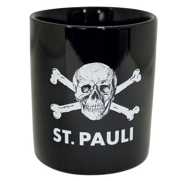 FC St. Pauli - Kaffeebecher Totenkopf - schwarz