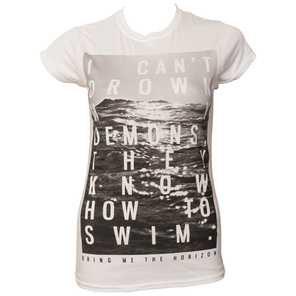 Bring Me The Horizon - Frauen T-Shirt Demons - weiß