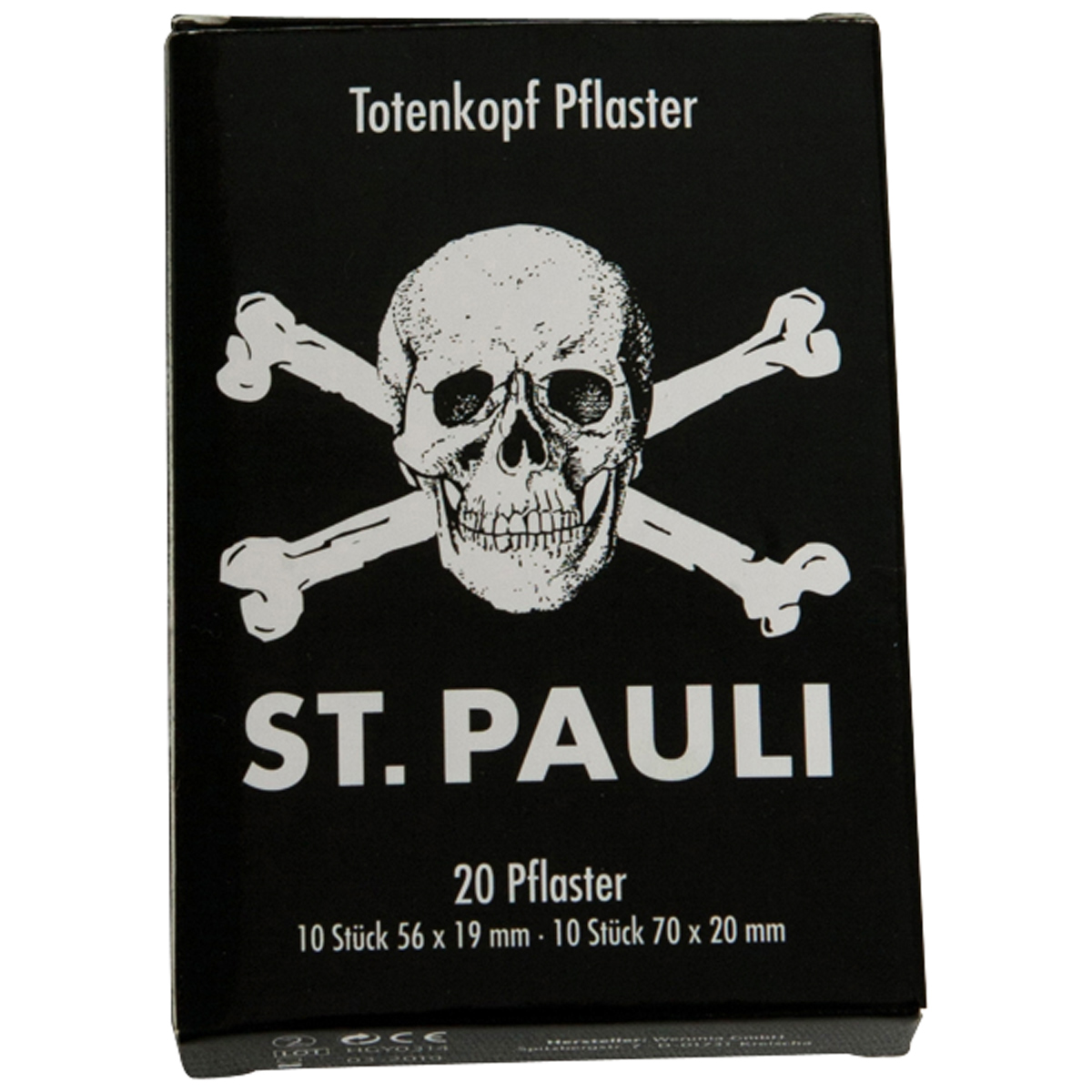 FC St. Pauli - Pflaster Totenkopf ( 20er Set ) - schwarz