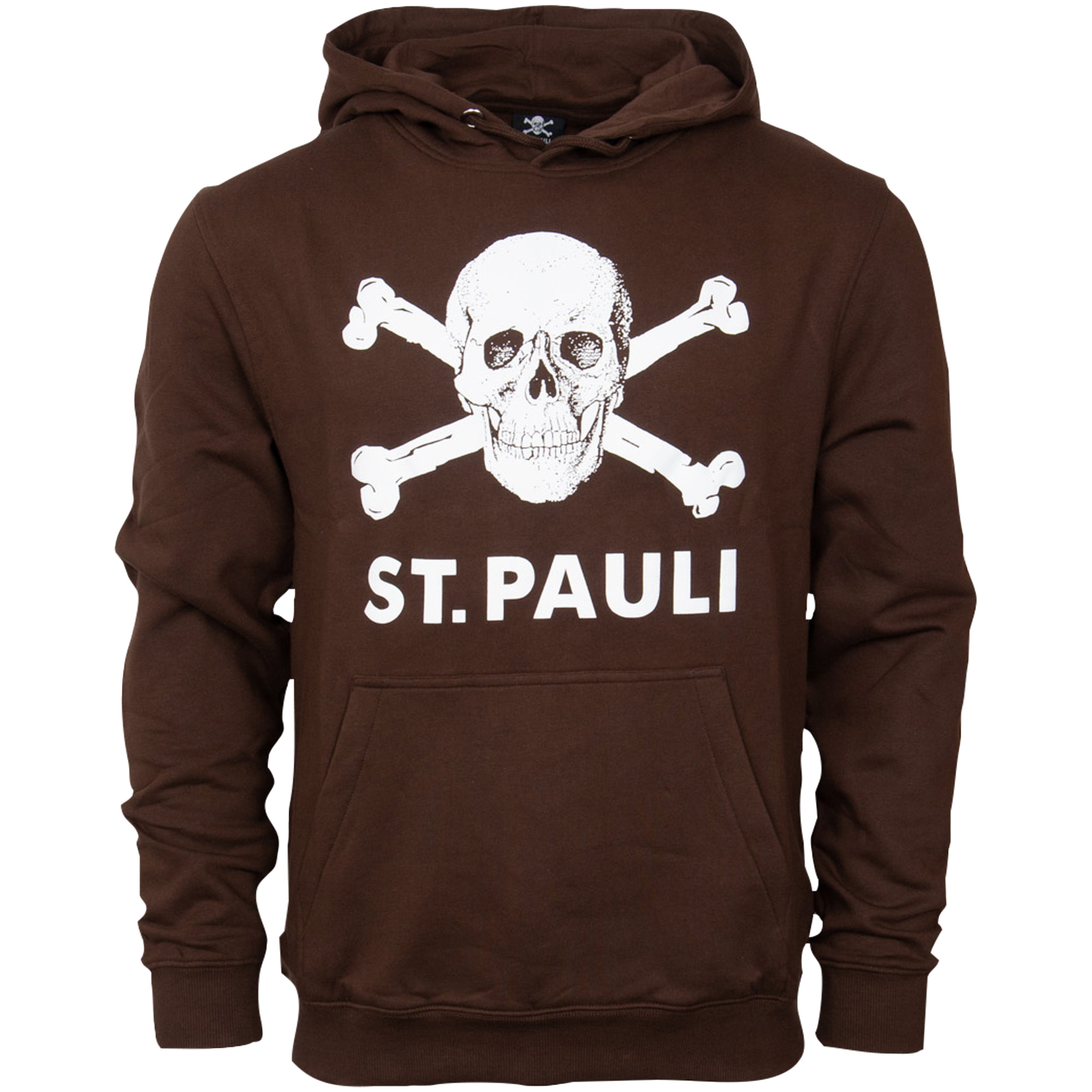 FC St. Pauli - Kapuzenpullover Totenkopf - braun