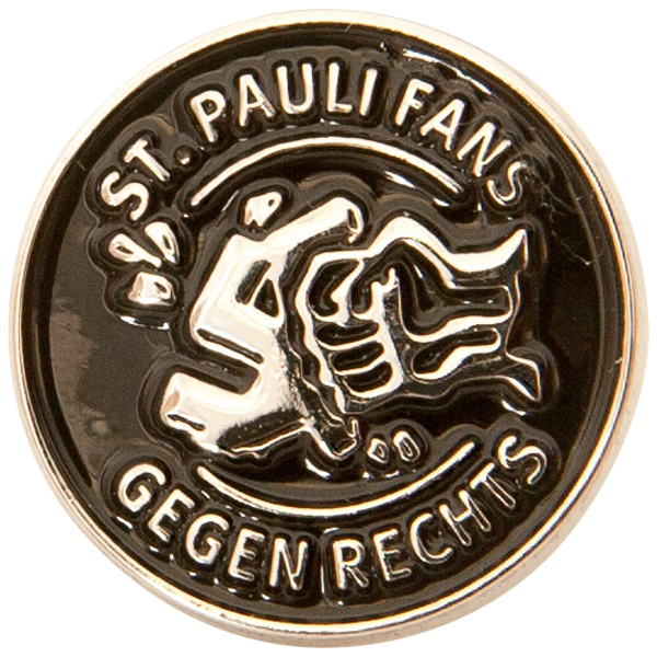 FC St. Pauli - Pin Gegen Rechts - schwarz/silbern