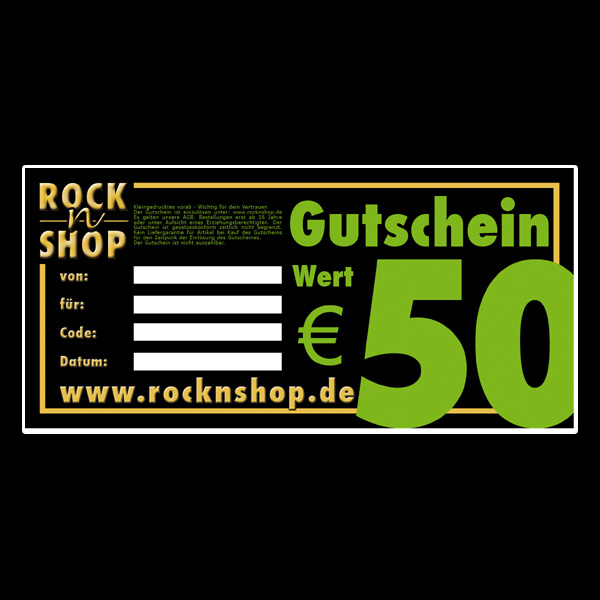 50 Euro Geschenk-Gutschein Rock N Shop