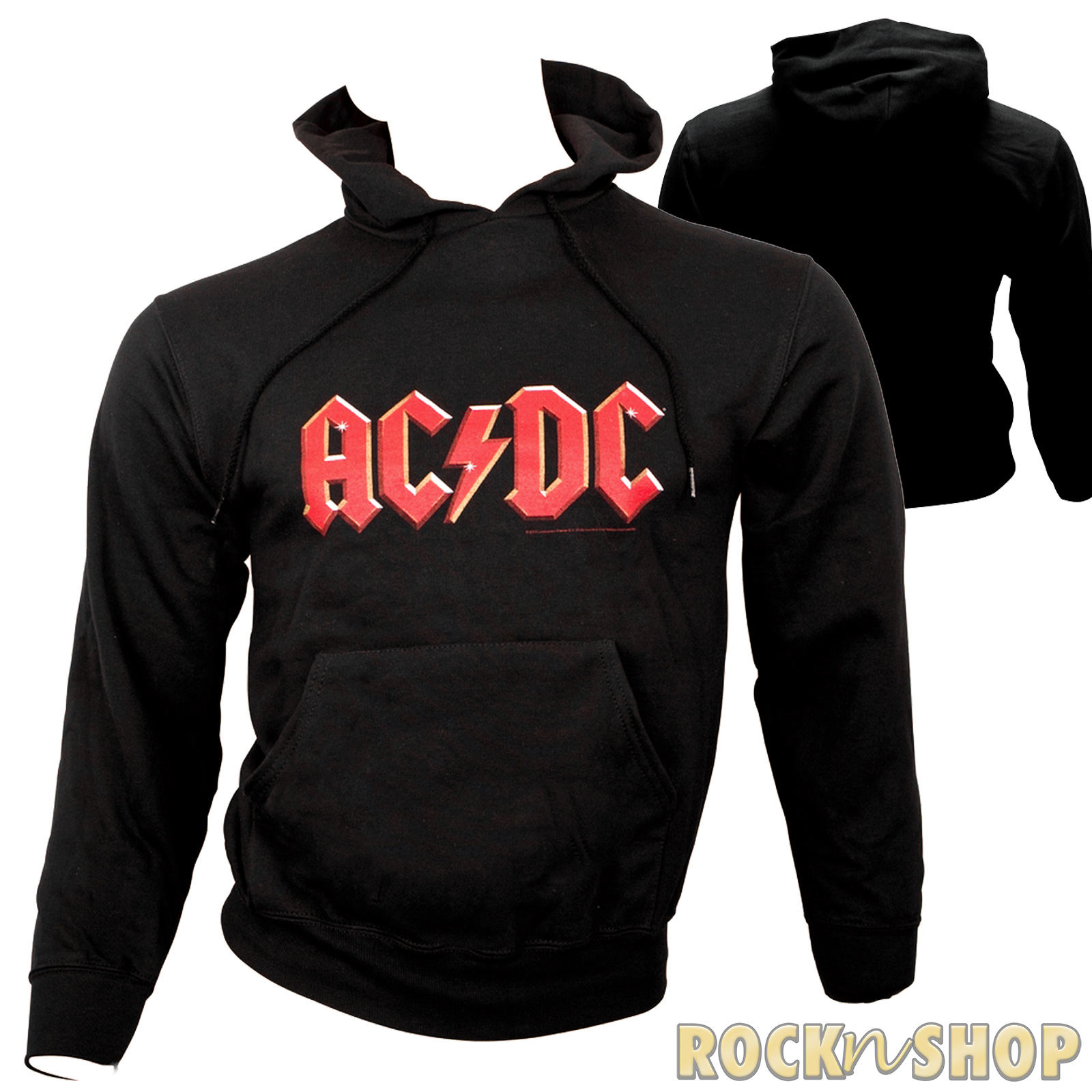 AC/DC - Kapuzenpullover Red Logo - schwarz