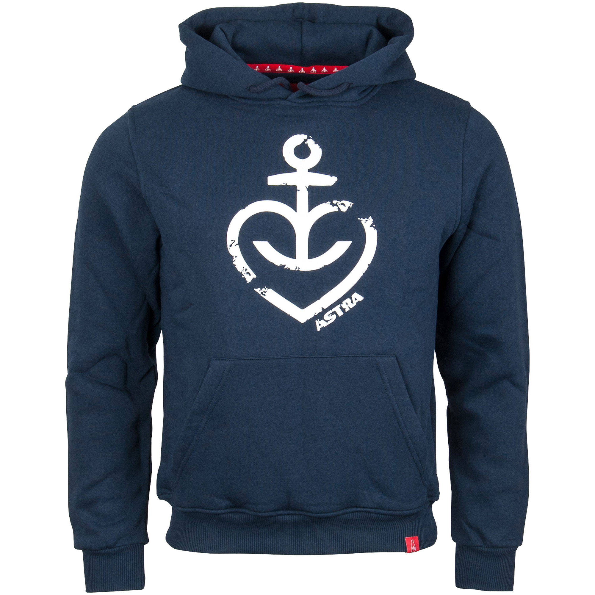 Astra - Kapuzenpullover Herzanker Navy Weiß - blau