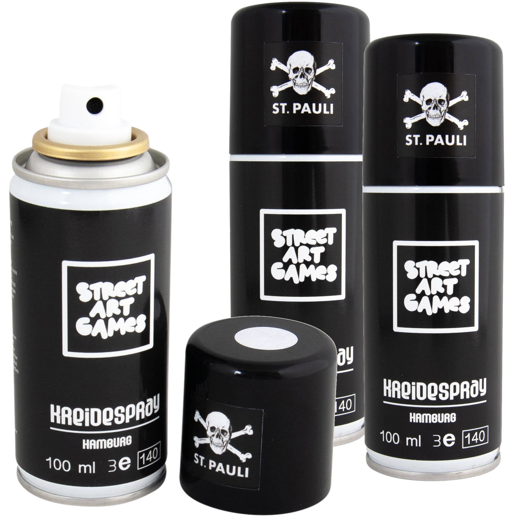 FC St. Pauli - 3x 100ml Kreidespray - weiß