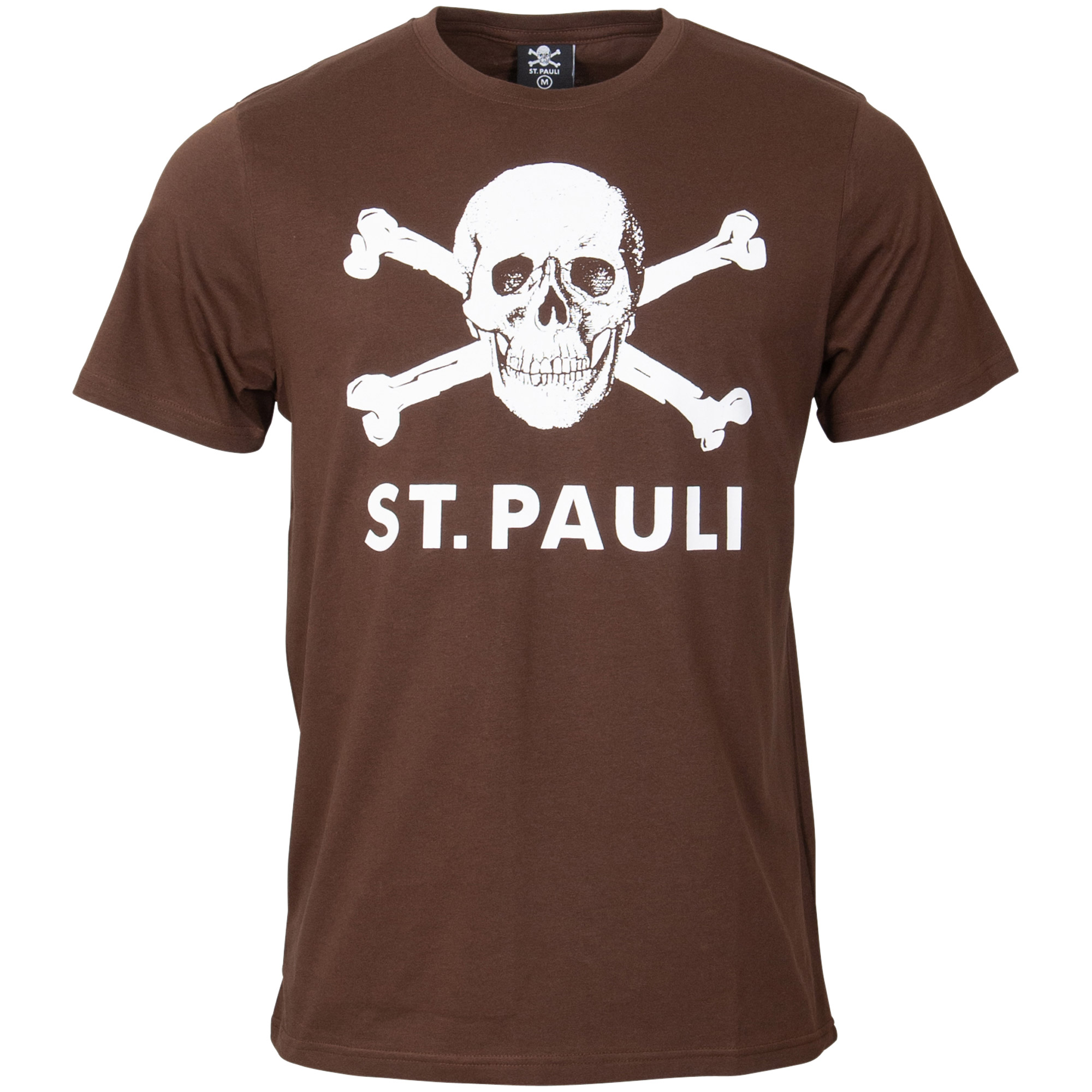 FC St. Pauli - T-Shirt Totenkopf - braun