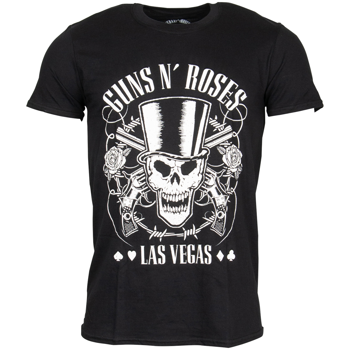 Guns N Roses - T-Shirt Top Hat, Skull & Pistols - schwarz 