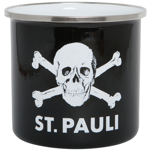 FC St. Pauli - Campingbecher Totenkopf - schwarz