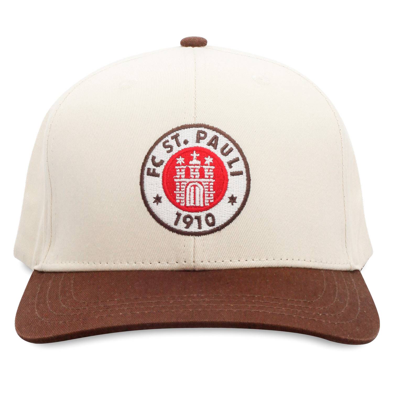 FC St. Pauli - Kappe Baseball Logo - creme/braun