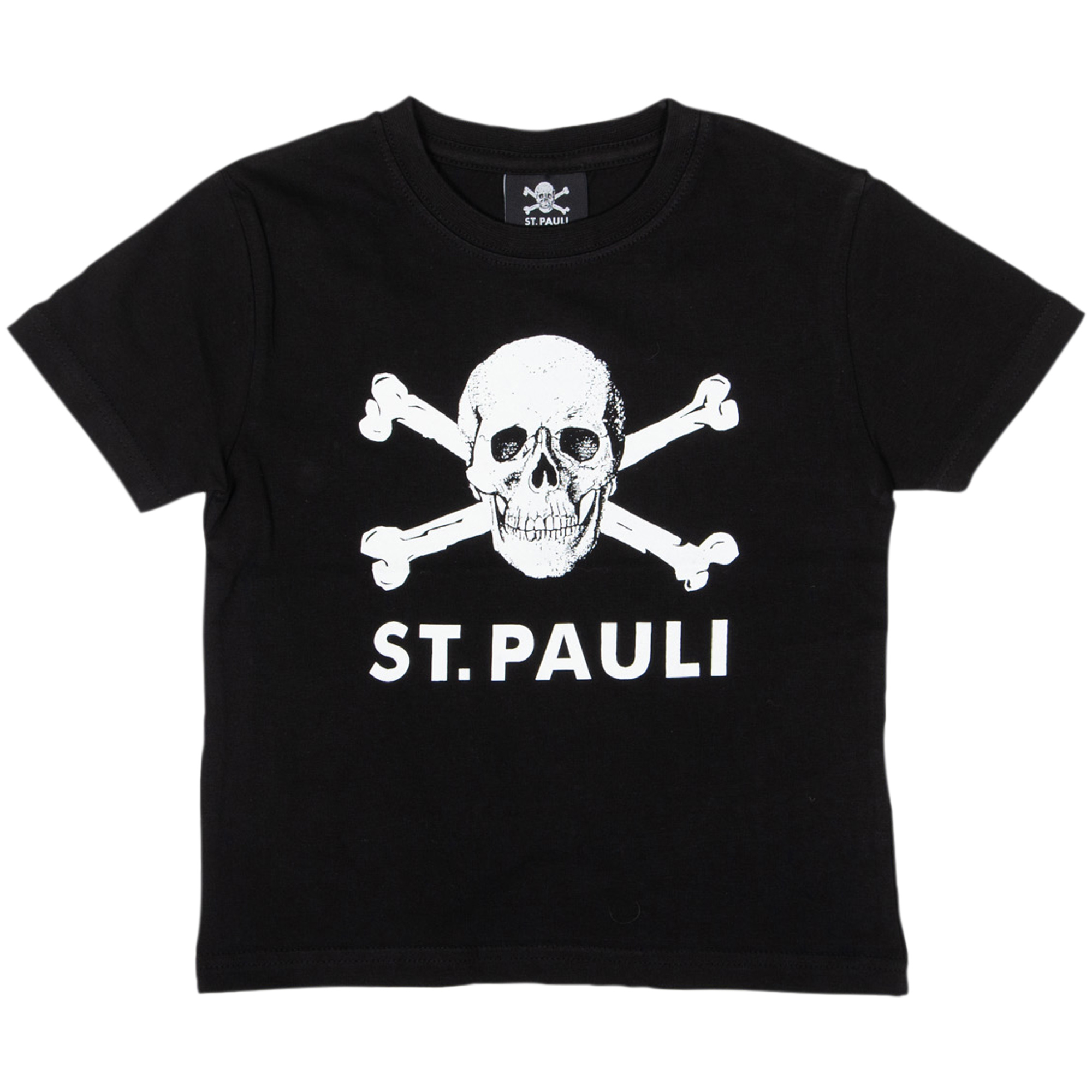 FC St. Pauli - Kinder T-Shirt Totenkopf groß - schwarz