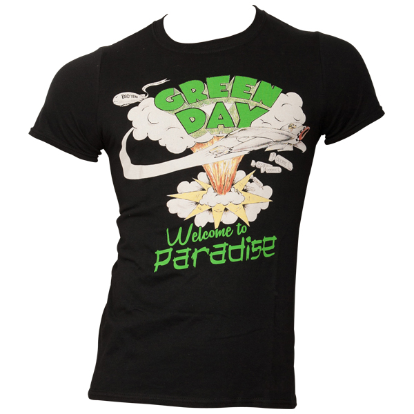 Green Day - T-Shirt Welcome To Paradise - schwarz