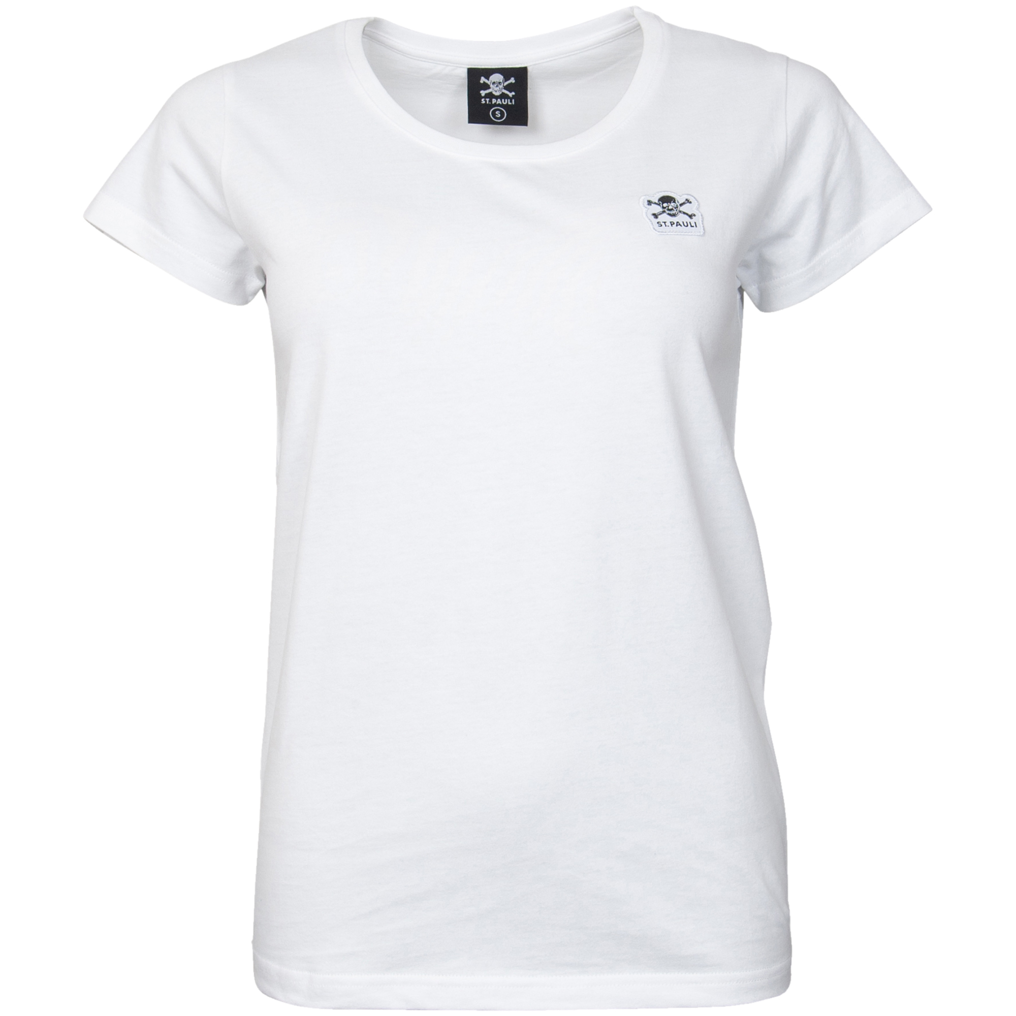 FC St. Pauli - Damen T-Shirt Basic Totenkopf - weiß