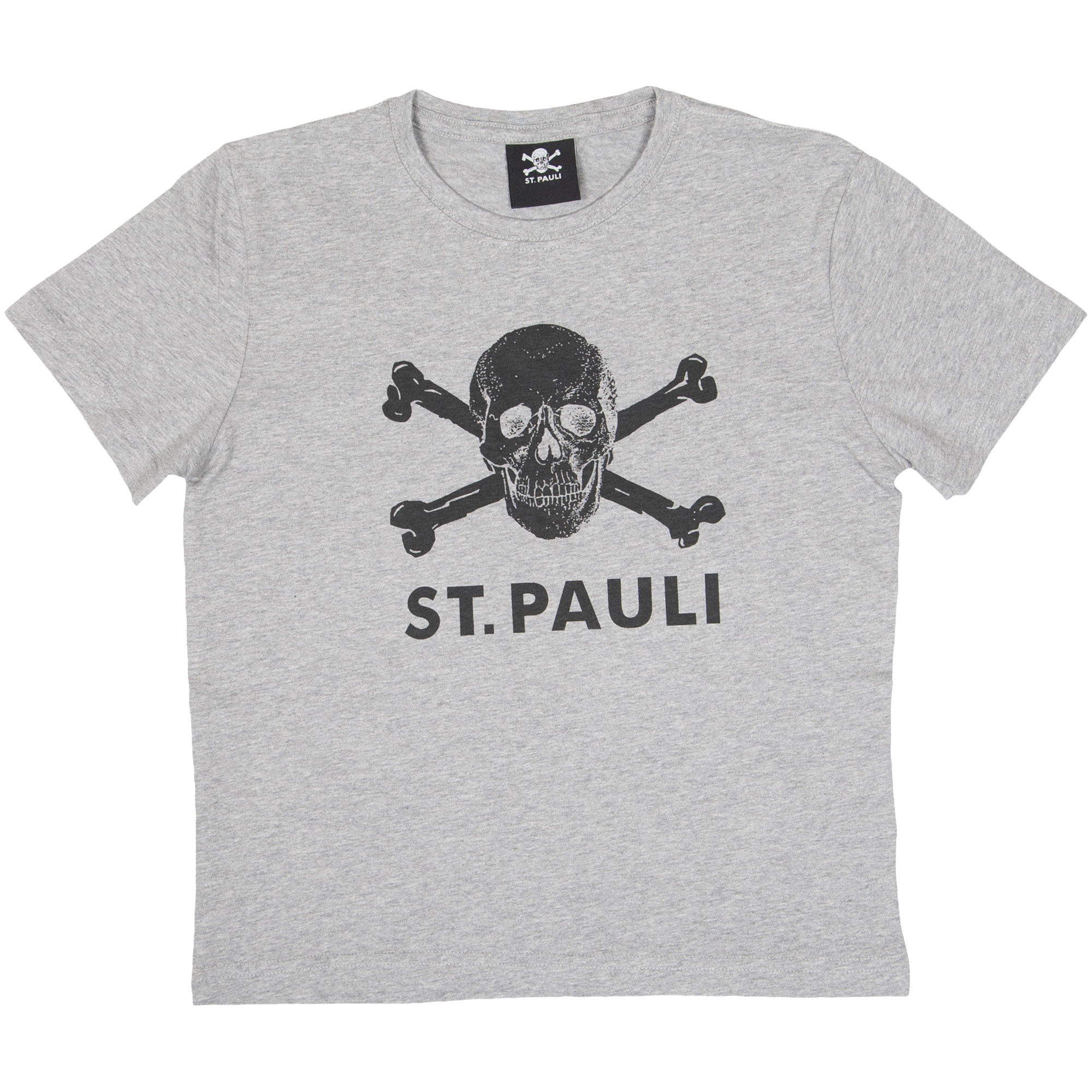 FC St. Pauli - Kinder T-Shirt Totenkopf - grau