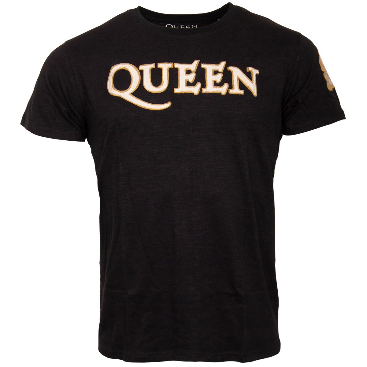 Queen - T-Shirt Logo & Crest - dunkelblau