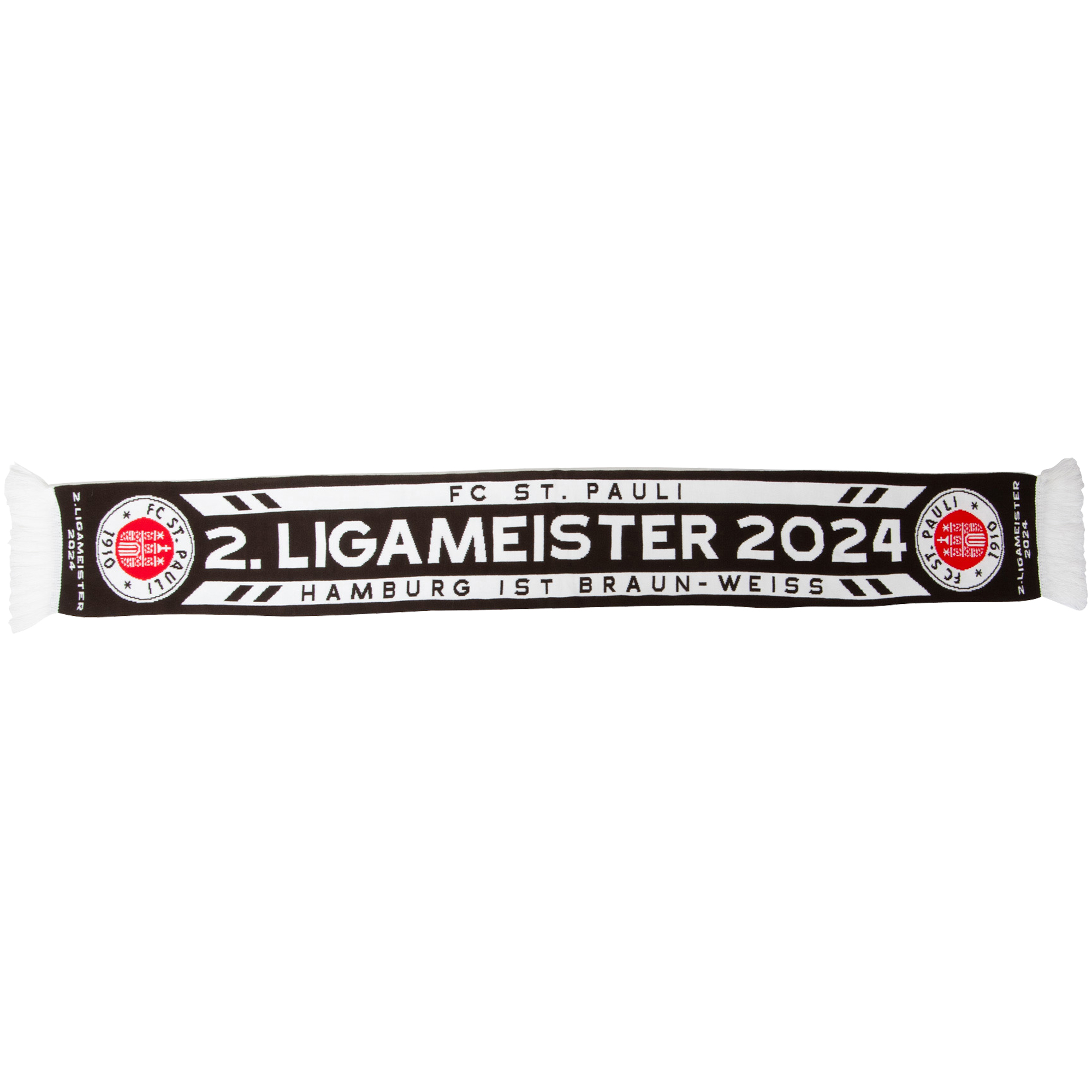 FC St. Pauli - Schal 2. Ligameister 2024 - braun/weiß