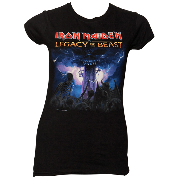 Iron Maiden - Frauen T-Shirt Legacy Of The Beast - schwarz