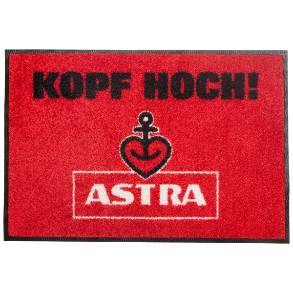 Astra - Fußmatte - Kopf Hoch - rot, Rock N Shop